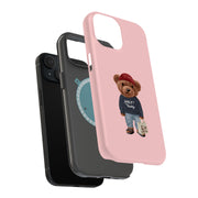 Hey Teddy Bear Tough Cases For Apple iPhone (17, 16, 15, 14, 13, 12, 11, X, SE, 8, 7/ Air, Plus, Pro, Max, Mini, XR, XS), Print in USA