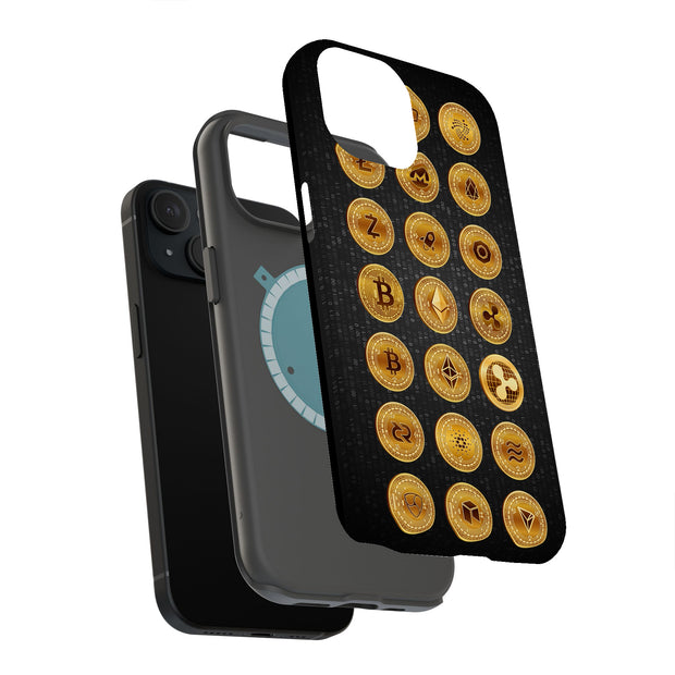Bitcoin Crypto4 Tough Cases For Apple iPhone (17, 16, 15, 14, 13, 12, 11, X, SE, 8, 7/ Air, Plus, Pro, Max, Mini, XR, XS), Print in USA