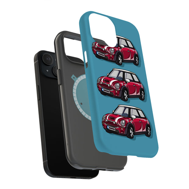 Mini Car Tough Cases For Apple iPhone (17, 16, 15, 14, 13, 12, 11, X, SE, 8, 7/ Air, Plus, Pro, Max, Mini, XR, XS), Print in USA