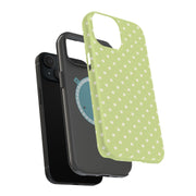 Yellow Dot Tough Cases For Apple iPhone (17, 16, 15, 14, 13, 12, 11, X, SE, 8, 7/ Air, Plus, Pro, Max, Mini, XR, XS), Print in USA