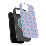 Blue X Circle Tough Cases For Apple iPhone (17, 16, 15, 14, 13, 12, 11, X, SE, 8, 7/ Air, Plus, Pro, Max, Mini, XR, XS), Print in USA