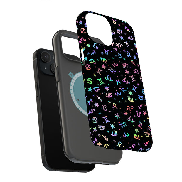 Astrology Signs Tough Cases For Apple iPhone (17, 16, 15, 14, 13, 12, 11, X, SE, 8, 7/ Air, Plus, Pro, Max, Mini, XR, XS), Print in USA