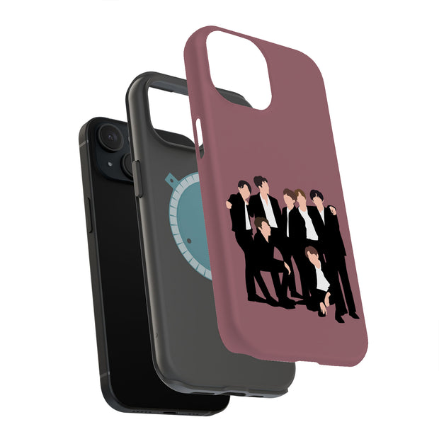 BTS Bangtan 15 Tough Cases For Apple iPhone (17, 16, 15, 14, 13, 12, 11, X, SE, 8, 7/ Air, Plus, Pro, Max, Mini, XR, XS), Print in USA