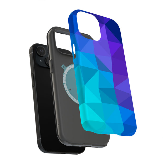 Geometric 11 Tough Cases For Apple iPhone (17, 16, 15, 14, 13, 12, 11, X, SE, 8, 7/ Air, Plus, Pro, Max, Mini, XR, XS), Print in USA
