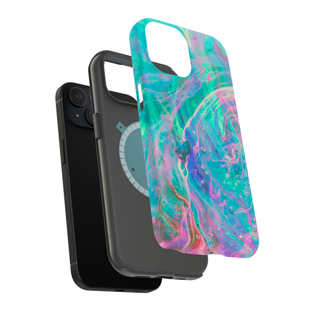 Opal Marble 6 Tough Cases For Apple iPhone (17, 16, 15, 14, 13, 12, 11, X, SE, 8, 7/ Air, Plus, Pro, Max, Mini, XR, XS), Print in USA