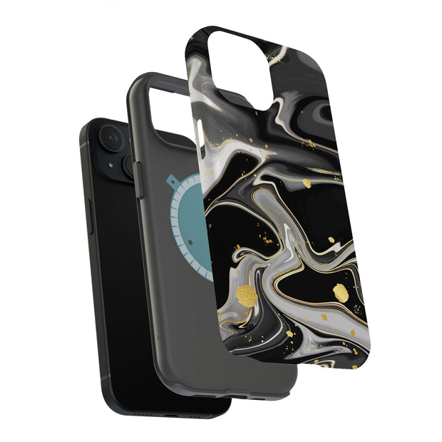 Opal Marble 14 Tough Cases For Apple iPhone (17, 16, 15, 14, 13, 12, 11, X, SE, 8, 7/ Air, Plus, Pro, Max, Mini, XR, XS), Print in USA