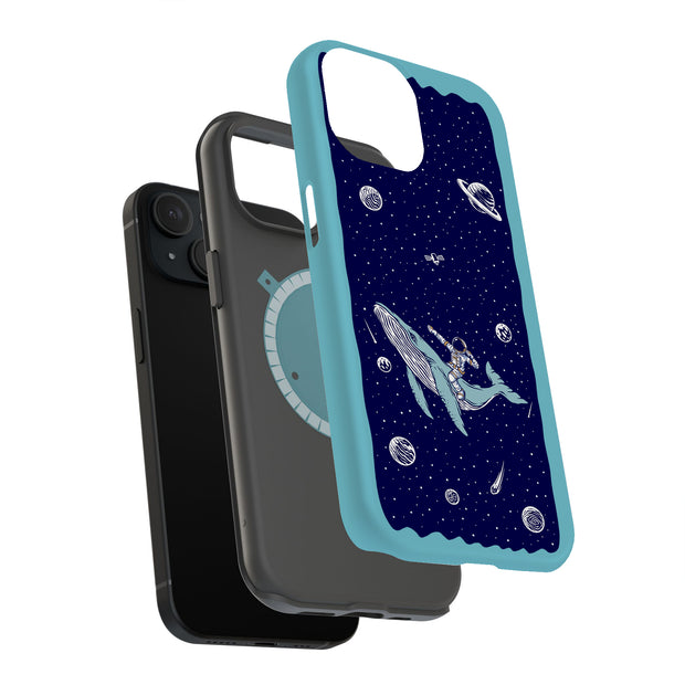 Space Whale 5 Tough Cases For Apple iPhone (17, 16, 15, 14, 13, 12, 11, X, SE, 8, 7/ Air, Plus, Pro, Max, Mini, XR, XS), Print in USA
