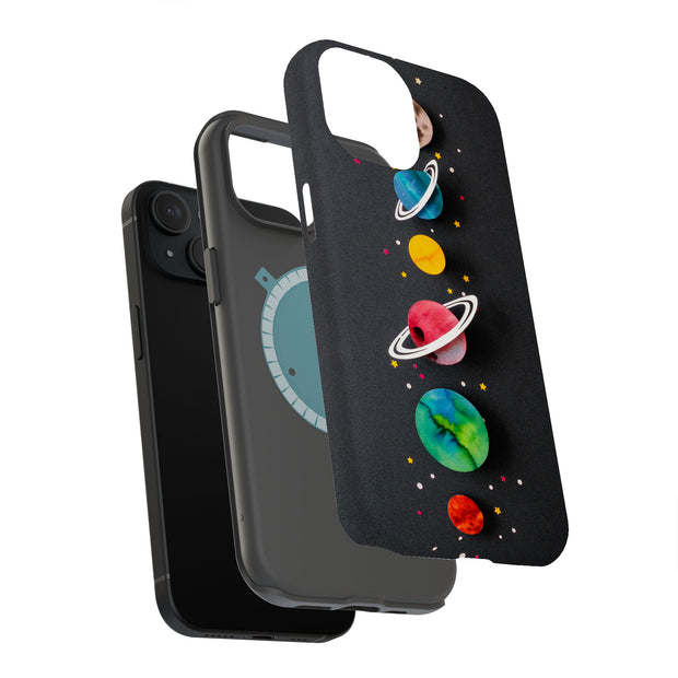 Stars Planet 13 Tough Cases For Apple iPhone (17, 16, 15, 14, 13, 12, 11, X, SE, 8, 7/ Air, Plus, Pro, Max, Mini, XR, XS), Print in USA