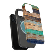 Wood 5 Tough Cases For Apple iPhone (17, 16, 15, 14, 13, 12, 11, X, SE, 8, 7/ Air, Plus, Pro, Max, Mini, XR, XS), Print in USA