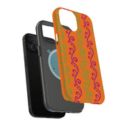 Purple Grn Vine Tough Cases For Apple iPhone (17, 16, 15, 14, 13, 12, 11, X, SE, 8, 7/ Air, Plus, Pro, Max, Mini, XR, XS), Print in USA