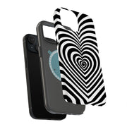 Hearts Hearts Tough Cases For Apple iPhone (17, 16, 15, 14, 13, 12, 11, X, SE, 8, 7/ Air, Plus, Pro, Max, Mini, XR, XS), Print in USA