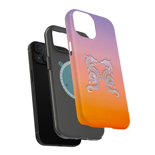 Dragon Pair Tough Cases For Apple iPhone (17, 16, 15, 14, 13, 12, 11, X, SE, 8, 7/ Air, Plus, Pro, Max, Mini, XR, XS), Print in USA