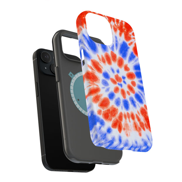 Tie Dye Swirl Tough Cases For Apple iPhone (17, 16, 15, 14, 13, 12, 11, X, SE, 8, 7/ Air, Plus, Pro, Max, Mini, XR, XS), Print in USA