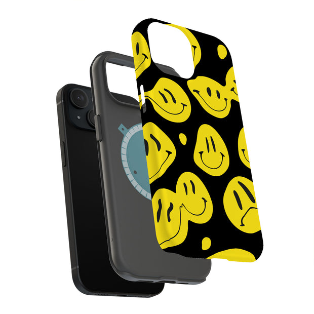 Smiley Face Tough Cases For Apple iPhone (17, 16, 15, 14, 13, 12, 11, X, SE, 8, 7/ Air, Plus, Pro, Max, Mini, XR, XS), Print in USA
