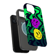 Acid Smile Face Tough Cases For Apple iPhone (17, 16, 15, 14, 13, 12, 11, X, SE, 8, 7/ Air, Plus, Pro, Max, Mini, XR, XS), Print in USA