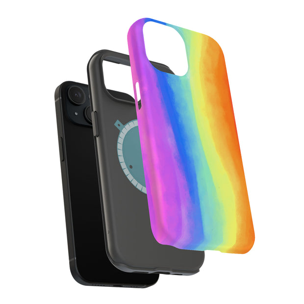 Pastel Rainbow Tough Cases For Apple iPhone (17, 16, 15, 14, 13, 12, 11, X, SE, 8, 7/ Air, Plus, Pro, Max, Mini, XR, XS), Print in USA