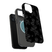 Line Art Flower Tough Cases For Apple iPhone (17, 16, 15, 14, 13, 12, 11, X, SE, 8, 7/ Air, Plus, Pro, Max, Mini, XR, XS), Print in USA