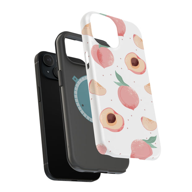 Juicy Peach Tough Cases For Apple iPhone (17, 16, 15, 14, 13, 12, 11, X, SE, 8, 7/ Air, Plus, Pro, Max, Mini, XR, XS), Print in USA