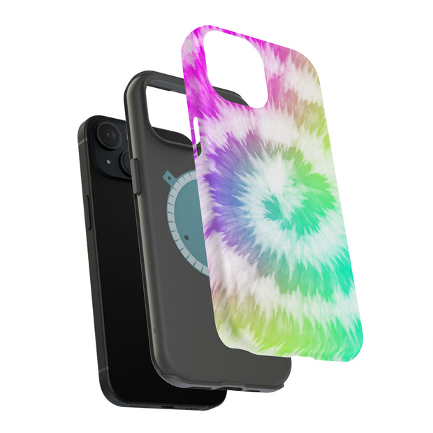 Tie Dye Art 1 Tough Cases For Apple iPhone (17, 16, 15, 14, 13, 12, 11, X, SE, 8, 7/ Air, Plus, Pro, Max, Mini, XR, XS), Print in USA