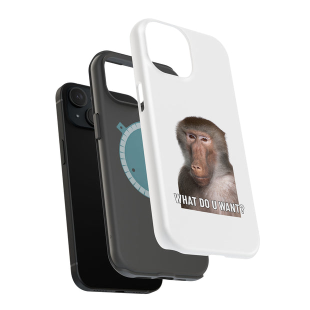 Meme Monkey 4 Tough Cases For Apple iPhone (17, 16, 15, 14, 13, 12, 11, X, SE, 8, 7/ Air, Plus, Pro, Max, Mini, XR, XS), Print in USA