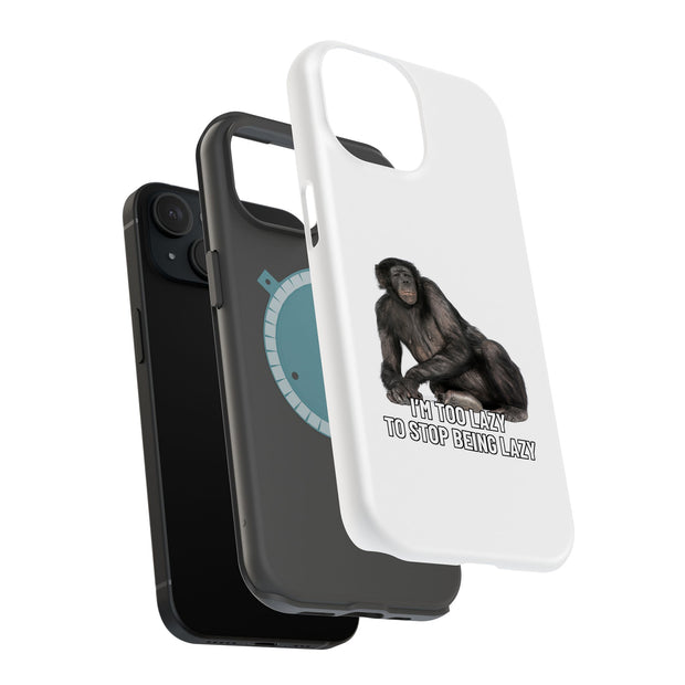 Funny Meme Lazy Tough Cases For Apple iPhone (17, 16, 15, 14, 13, 12, 11, X, SE, 8, 7/ Air, Plus, Pro, Max, Mini, XR, XS), Print in USA