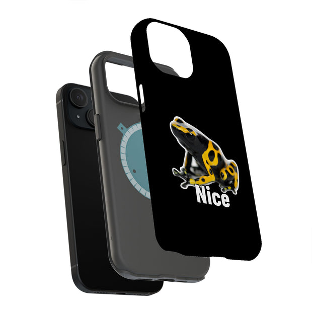 Meme Nice Frog Tough Cases For Apple iPhone (17, 16, 15, 14, 13, 12, 11, X, SE, 8, 7/ Air, Plus, Pro, Max, Mini, XR, XS), Print in USA