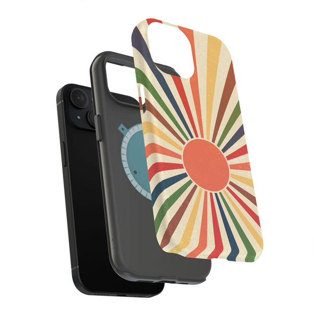 Vintage Sun Tough Cases For Apple iPhone (17, 16, 15, 14, 13, 12, 11, X, SE, 8, 7/ Air, Plus, Pro, Max, Mini, XR, XS), Print in USA