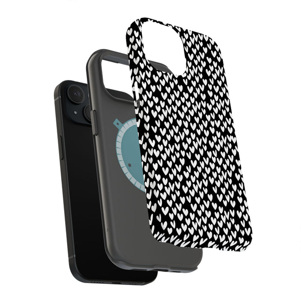 Tiny Hearts Tough Cases For Apple iPhone (17, 16, 15, 14, 13, 12, 11, X, SE, 8, 7/ Air, Plus, Pro, Max, Mini, XR, XS), Print in USA