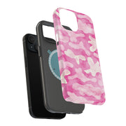 Girly Camo Pink Tough Cases For Apple iPhone (17, 16, 15, 14, 13, 12, 11, X, SE, 8, 7/ Air, Plus, Pro, Max, Mini, XR, XS), Print in USA