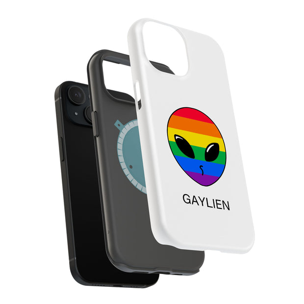 Rainbow Gaylien Tough Cases For Apple iPhone (17, 16, 15, 14, 13, 12, 11, X, SE, 8, 7/ Air, Plus, Pro, Max, Mini, XR, XS), Print in USA
