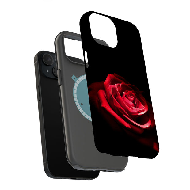Romantic Rose Tough Cases For Apple iPhone (17, 16, 15, 14, 13, 12, 11, X, SE, 8, 7/ Air, Plus, Pro, Max, Mini, XR, XS), Print in USA