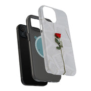 Red Rose Flower Tough Cases For Apple iPhone (17, 16, 15, 14, 13, 12, 11, X, SE, 8, 7/ Air, Plus, Pro, Max, Mini, XR, XS), Print in USA