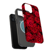 Red Rose Bush Tough Cases For Apple iPhone (17, 16, 15, 14, 13, 12, 11, X, SE, 8, 7/ Air, Plus, Pro, Max, Mini, XR, XS), Print in USA