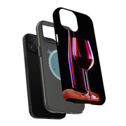 Red Wine Glass Tough Cases For Apple iPhone (17, 16, 15, 14, 13, 12, 11, X, SE, 8, 7/ Air, Plus, Pro, Max, Mini, XR, XS), Print in USA