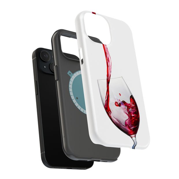 Pouring Wine Tough Cases For Apple iPhone (17, 16, 15, 14, 13, 12, 11, X, SE, 8, 7/ Air, Plus, Pro, Max, Mini, XR, XS), Print in USA