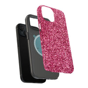 Pink Sparklings Tough Cases For Apple iPhone (17, 16, 15, 14, 13, 12, 11, X, SE, 8, 7/ Air, Plus, Pro, Max, Mini, XR, XS), Print in USA