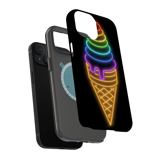 Ice Cream Sign Tough Cases For Apple iPhone (17, 16, 15, 14, 13, 12, 11, X, SE, 8, 7/ Air, Plus, Pro, Max, Mini, XR, XS), Print in USA