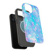 Watercolor Rain Tough Cases For Apple iPhone (17, 16, 15, 14, 13, 12, 11, X, SE, 8, 7/ Air, Plus, Pro, Max, Mini, XR, XS), Print in USA