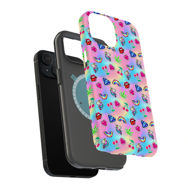 Unicorn Shapes Tough Cases For Apple iPhone (17, 16, 15, 14, 13, 12, 11, X, SE, 8, 7/ Air, Plus, Pro, Max, Mini, XR, XS), Print in USA
