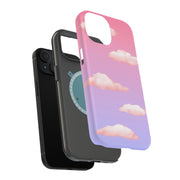Pink Clouds Tough Cases For Apple iPhone (17, 16, 15, 14, 13, 12, 11, X, SE, 8, 7/ Air, Plus, Pro, Max, Mini, XR, XS), Print in USA