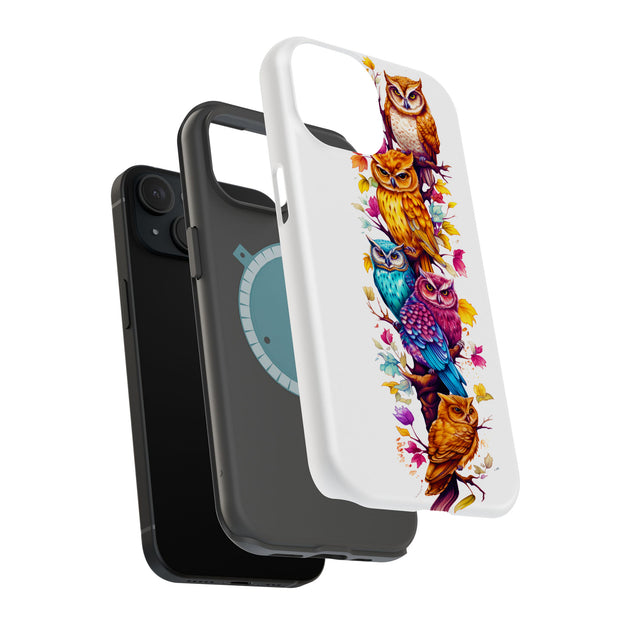 Owls Tree 2 Tough Cases For Apple iPhone (17, 16, 15, 14, 13, 12, 11, X, SE, 8, 7/ Air, Plus, Pro, Max, Mini, XR, XS), Print in USA