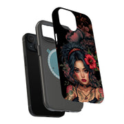 Gothic Girl Tough Cases For Apple iPhone (17, 16, 15, 14, 13, 12, 11, X, SE, 8, 7/ Air, Plus, Pro, Max, Mini, XR, XS), Print in USA
