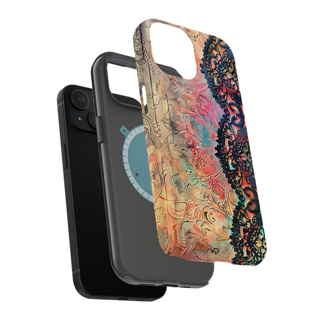 Gothic Lace 1 Tough Cases For Apple iPhone (17, 16, 15, 14, 13, 12, 11, X, SE, 8, 7/ Air, Plus, Pro, Max, Mini, XR, XS), Print in USA