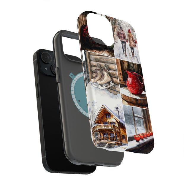 Winter Cabin 1 Tough Cases For Apple iPhone (17, 16, 15, 14, 13, 12, 11, X, SE, 8, 7/ Air, Plus, Pro, Max, Mini, XR, XS), Print in USA
