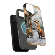 Winter Snow Fox Tough Cases For Apple iPhone (17, 16, 15, 14, 13, 12, 11, X, SE, 8, 7/ Air, Plus, Pro, Max, Mini, XR, XS), Print in USA