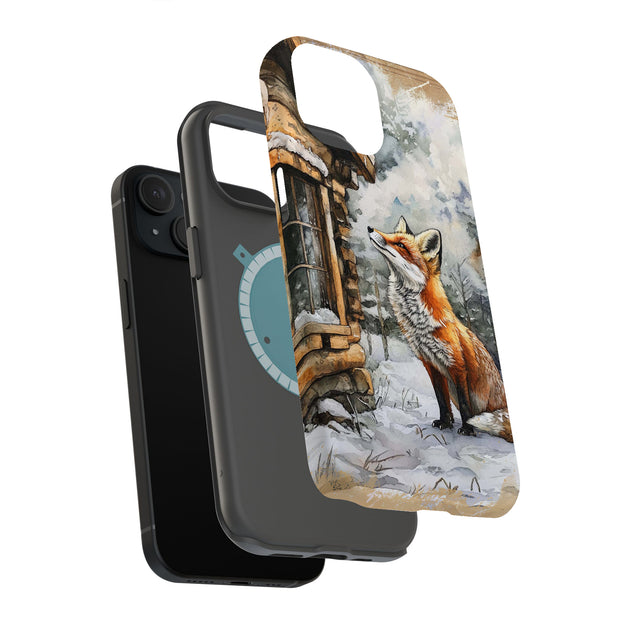 Winter Snow Fox Tough Cases For Apple iPhone (17, 16, 15, 14, 13, 12, 11, X, SE, 8, 7/ Air, Plus, Pro, Max, Mini, XR, XS), Print in USA