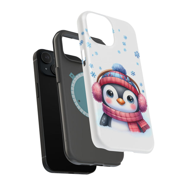 Kawaii Penguin Tough Cases For Apple iPhone (17, 16, 15, 14, 13, 12, 11, X, SE, 8, 7/ Air, Plus, Pro, Max, Mini, XR, XS), Print in USA