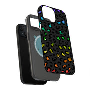 Rainbow Leopard Tough Cases For Apple iPhone (17, 16, 15, 14, 13, 12, 11, X, SE, 8, 7/ Air, Plus, Pro, Max, Mini, XR, XS), Print in USA