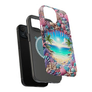Seashells Beach Tough Cases For Apple iPhone (17, 16, 15, 14, 13, 12, 11, X, SE, 8, 7/ Air, Plus, Pro, Max, Mini, XR, XS), Print in USA
