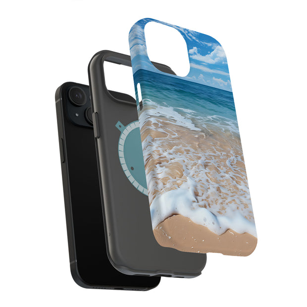 Beach Wave 1 Tough Cases For Apple iPhone (17, 16, 15, 14, 13, 12, 11, X, SE, 8, 7/ Air, Plus, Pro, Max, Mini, XR, XS), Print in USA
